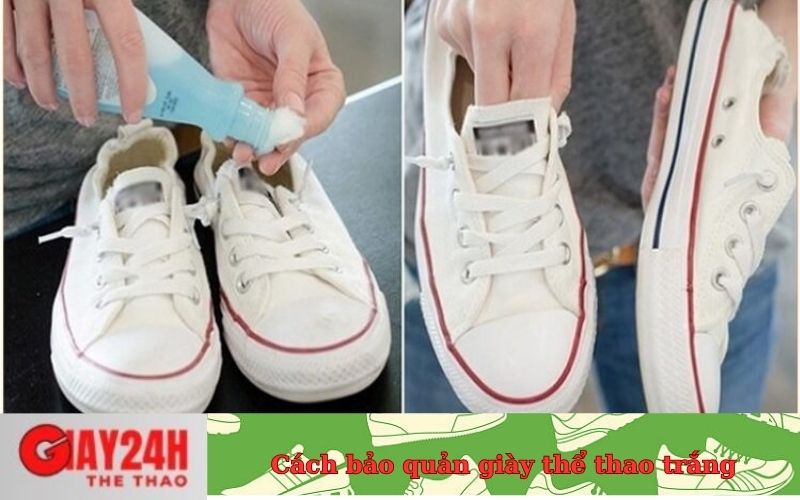 Cách bảo quản giày thể thao trắng
