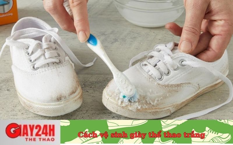 Cách vệ sinh giày thể thao trắng